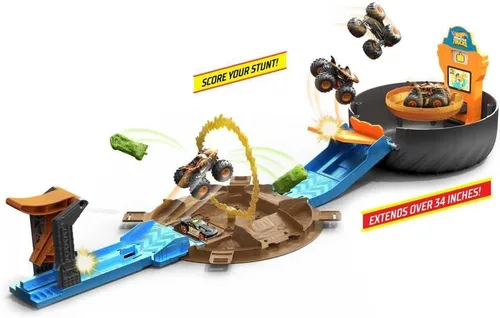 Vista 7 de Hot Wheels Monster Trucks Stunt - Paquete de neumáticos para mayores de 4