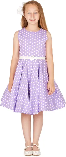 Vista 3 de BlackButterfly Vestido vintage con lunares de los años 50 para niñas