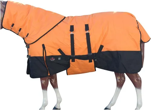Vista 16 de HILASON 1200D Manta de invierno impermeable para caballo con cubierta para el cuello y envoltura para el vientre Mantas de participación