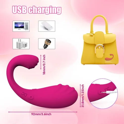 Vista 5 de Consolador vibrador de clítoris con aplicación de control remoto, vibrador portátil, juguetes sexuales para adultos, vibraciones para mujeres, braga