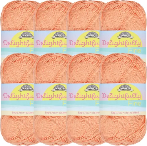 Vista 65 de JubileeYarn - Ovillo de hilo deliciosamente fino, 1.76 oz/madeja de rayón de bambú, color rosa polvo, 4 madejas
