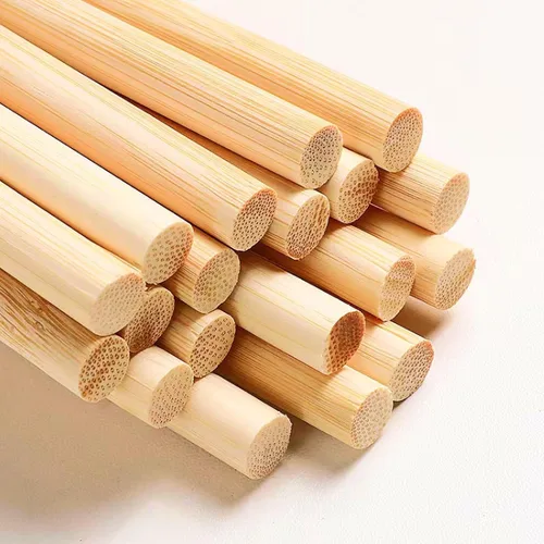 Vista 10 de Dtmasao Varillas de Espiga de Madera de 1/2 x 6 Pulgadas 10 PIEZAS - Palos de Madera Varillas de Espiga de Madera - Palos de Bambú Sin Terminar
