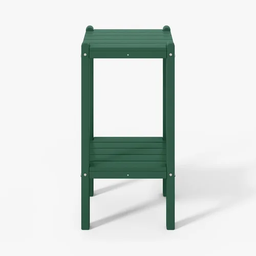 Vista 45 de WestinTrends Malibu - Mesa auxiliar cuadrada para exterior para silla Adirondack, teca