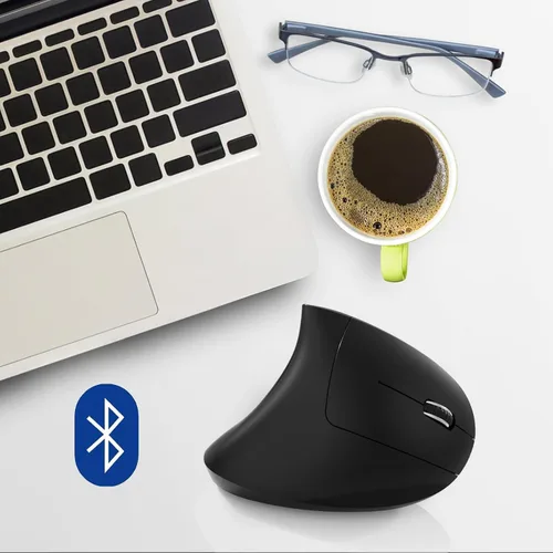 Vista 3 de Ratón Bluetooth tipo c y USB 2.4G, inalámbrico, inalámbrico, ergonómico, recargable, 800/1200/1600 DPI, botones para laptop, escritorio, PC