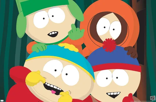 Vista 9 de Trends International South Park - Póster de pared de primer plano, 14.72 x 22.37 pulgadas, versión enmarcada de madera de granero Versión enmarcada