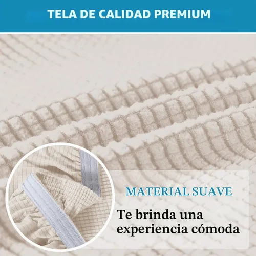 Vista 4 de Flamingo P Fundas de taburete para sillas de comedor, fundas de asiento de tela jacquard elástica con parte inferior elástica extraíble, juego de 2
