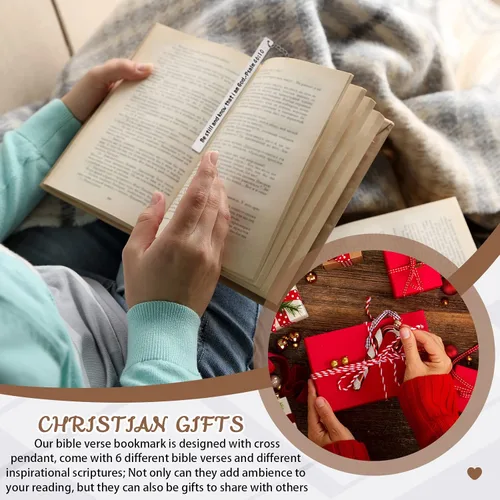 Vista 4 de Thenshop 10 marcapáginas de la Biblia, regalos de graduación 2026, regalos de bautismo para niñas adolescentes, marcadores cristianos para mujeres