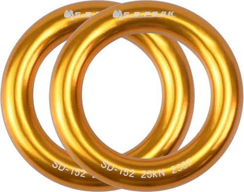 Vista 11 de Anillo de aluminio de 25 kN, junta tórica de tensión perfecta, anillo de conexión para escalada en roca, arborista, hamaca, rescate, slackline, azul