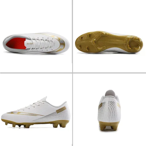 Vista 2 de Qzzsmy Zapatos deportivos de fútbol para hombre, zapatos de fútbol profesionales, transpirables para deportes al aire libre, corrercompetencia
