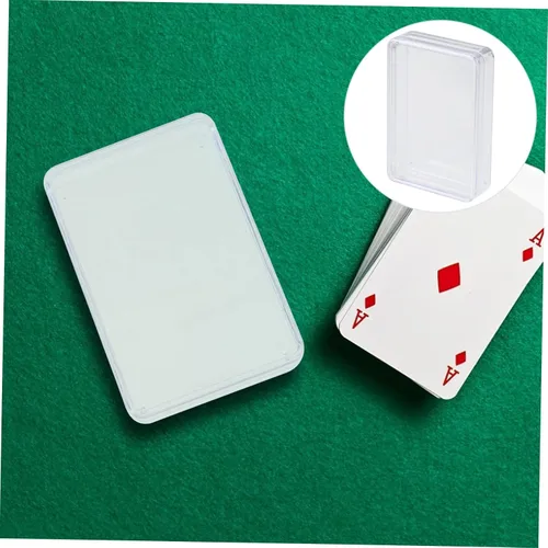Vista 3 de 12 cajas de póquer caja de plástico organizador de tarjetas de póquer de plástico caja organizadora transparente titulares de tarjetas de juego