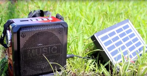 Vista 2 de Technical Pro WASPSOLAR100 Altavoz amplificador inalámbrico, solar, rojo