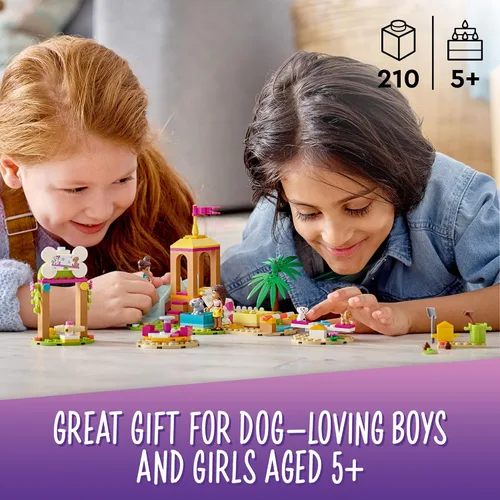 Vista 6 de LEGO Friends Pet Playground 41698 Kit de construcción diseñado para hacer crecer la imaginación; el juego de animales viene con Andrea y 3 juguetes
