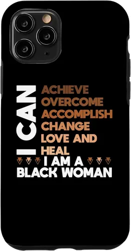 Vista 28 de iPhone 11 Pro Max poderoso negro mujer afirmación afroamericana orgullo caso