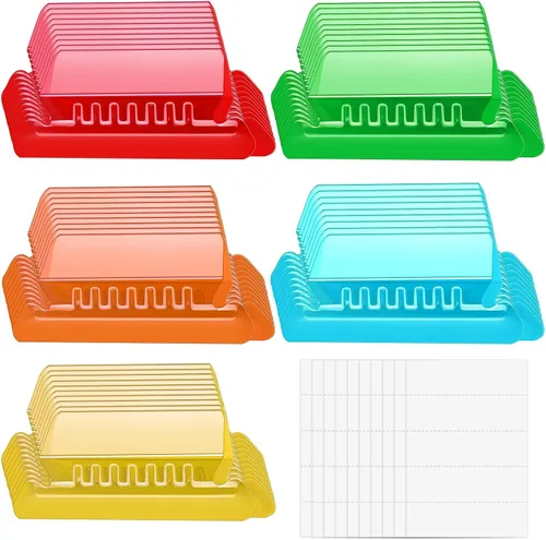 Vista 8 de PAXCOO - 50 juegos de pestañas para carpetas de archivos, pestañas e insertos para carpetas colgantes