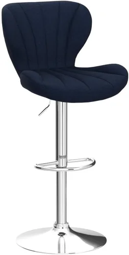 Vista 5 de Roundhill Furniture Ellston - Taburetes de bar giratorios ajustables de terciopelo, color azul, juego de 2
