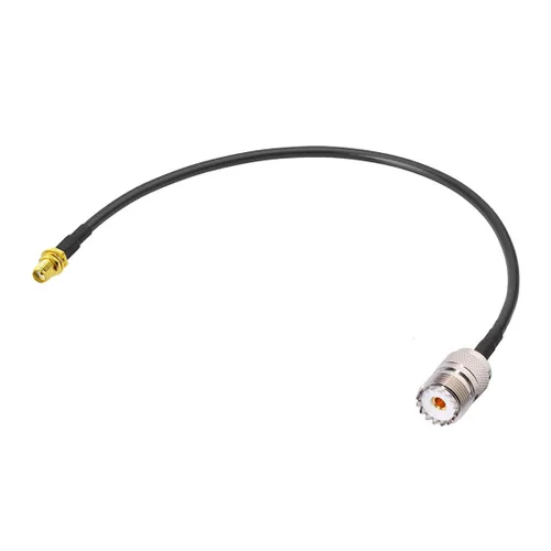 Vista 2 de Bingfu Adaptador de antena de radio Jamón SMA hembra a UHF SO239 hembra RG58 Cable de puente coaxial de 11.8 in 12 pulgadas para radioaficionado