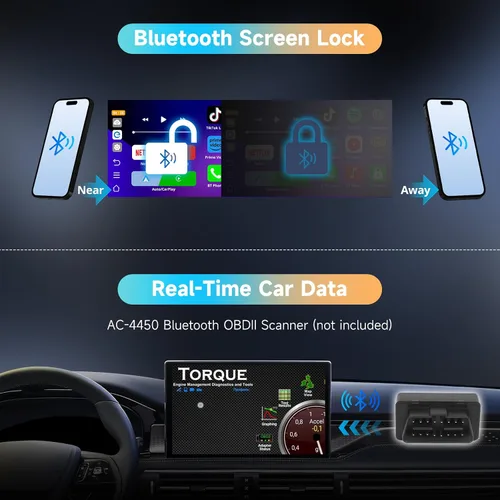 Vista 6 de Adaptador inalámbrico CarPlay Android Auto - Caja de video mágica inteligente con sistema multimedia Android integrado, disfruta de aplicaciones