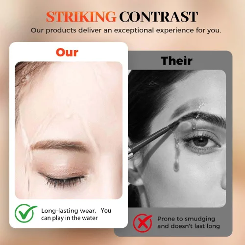 Vista 6 de Microblading - Lápices de cejas para mujer, bolígrafo de cejas impermeable 3D mejorado 2026, de larga duración, 4 puntas, lápiz de cejas para cejas
