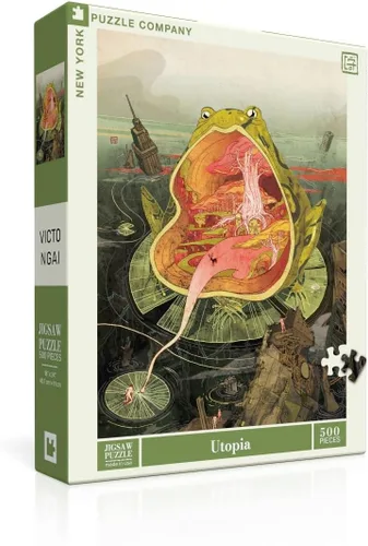 Vista 8 de New York Puzzle Company - Victo Ngai Cazuela - Rompecabezas de 500 piezas para noches de juego familiares por Victo Ngai