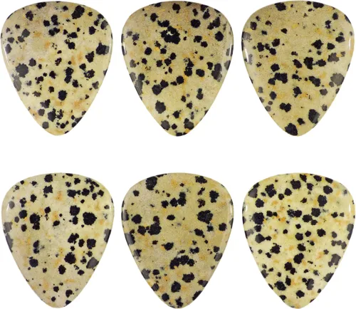 Vista 46 de Púa de Guitarra o Bajo de Piedra Amatista - Calibre Ultra Pesado de 3.0 mm - Forma 351 - Púa Exótica Artesanal de Gema Especial - 1 Paquete