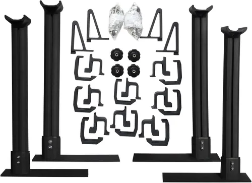 Vista 8 de MaxxHaul Estante Universal de Aluminio para Camión, Escalera, Madera, Tubería, Contratista - Capacidad de 500 lb, Altura Fija de 28" con Abrazaderas