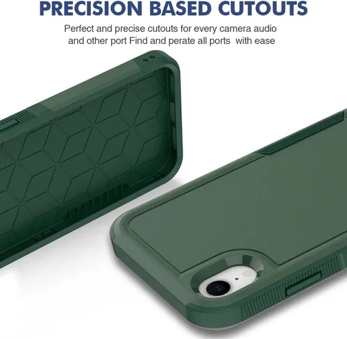 Vista 354 de Jeylly Funda para iPhone SE/Funda para iPhone 5S, Exterior de Plástico Duro que Absorbe Golpes + Interior de Silicona de Goma Defensor contra