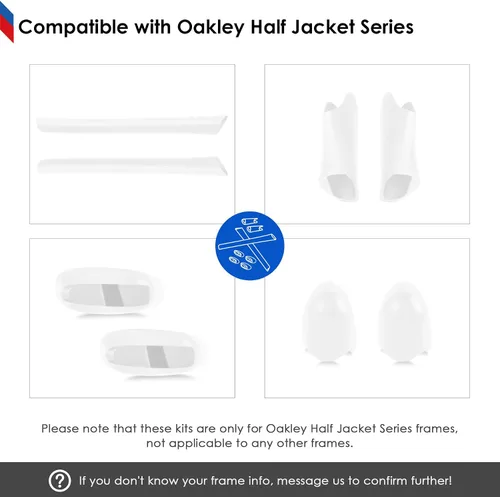 Vista 6 de BLAZERBUCK Kits de calcetines de repuesto para gafas de sol Oakley Half Jacket XLJ