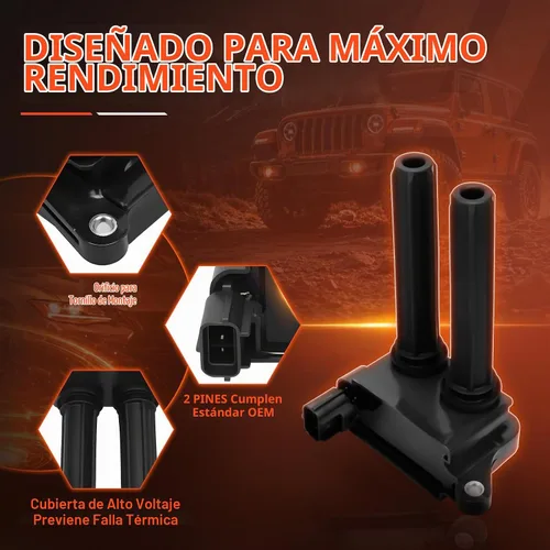 Vista 3 de [Usado] Bobina de encendido UF504 compatible con Dodge Ram 1500/2500/3500 Challenger Charger Magnum Durango 2006-2018 Jeep Grand Cherokee Commander