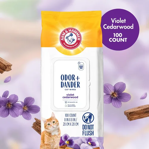 Vista 6 de Arm & Hammer Toallitas de control de olores para gatos, madera de cedro