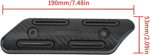 Vista 7 de Fdit Calor de tubería, protector térmico universal para scooters para motocicletas (negro)