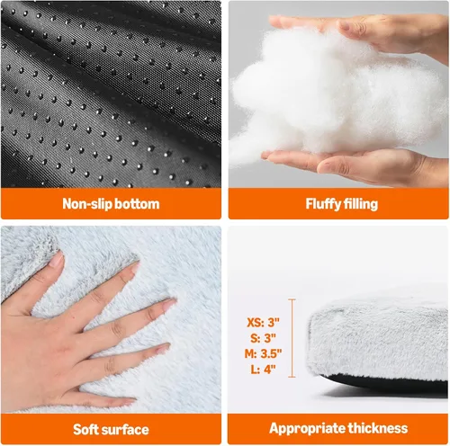 Vista 5 de Amazon Basics Cama grande para perro para jaula, colchón grande lavable para perro para perrera, antideslizante, 42x28x4 pulgadas