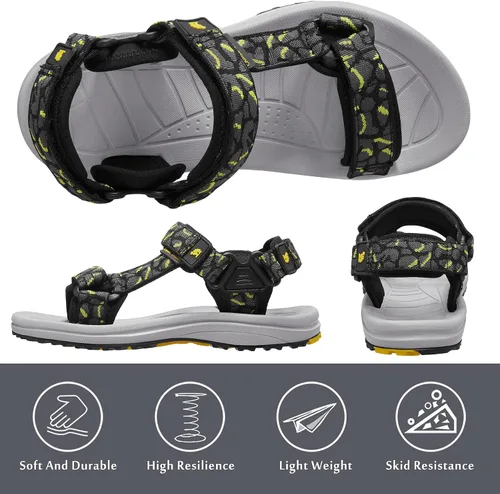 Vista 3 de CAMELSPORTS Sandalias atléticas para hombre con correa para el aire libre, sandalias de playa de verano, impermeables, zapatos de agua