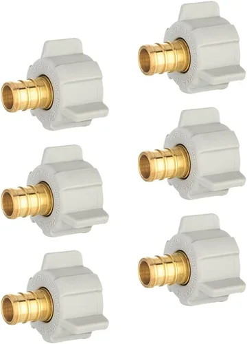 Vista 18 de Adaptador recto giratorio EFIELD 1/2" Pex X 7/8" BC (Ballcock) Tubería de latón PEX FittingsAdaptador recto giratorio de tuerca