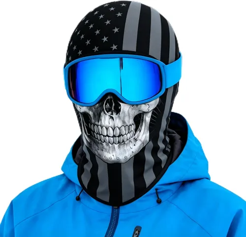 Vista 16 de Pasamontañas 3D, máscara de cara completa, resistente al viento, máscara de esquí con calavera táctica para motocicleta, ciclismo, Halloween 4
