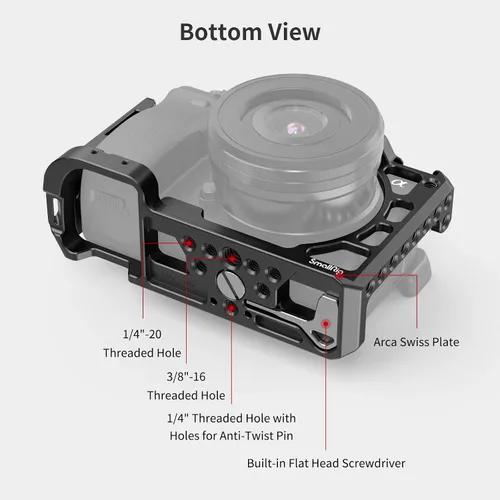 Vista 5 de SMALLRIG Cámara A6400 A6100 jaula para cámara Sony A6400 A6100 - CCS2310