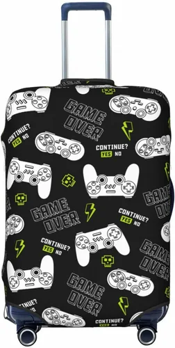 Vista 11 de Fundas elásticas lavables para equipaje con patrón de controlador de videojuegos, protector de equipaje para maleta de viaje, funda protectora