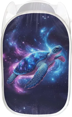 Vista 9 de AFPANQZ Cesta plegable de malla para ropa sucia, plegable, portátil, para guardar lugar para el hogar, fácil de plegar para viajes, 13.5 x 13.5 x 21