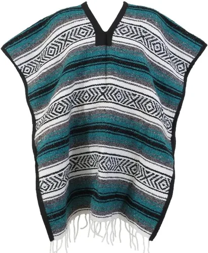 Vista 12 de Del Mex Poncho clásico de manta mexicana