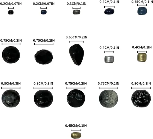 Vista 5 de 600 cuentas de cristal espaciadoras para hacer pulseras y joyas, cuentas Rondelle facetadas de obsidiana de 0.315 pulgadas con agujero para Negro