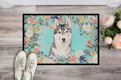 Vista 2 de Caroline's Treasures CK3408JMAT - Felpudo de Husky siberiano de 24 x 36 pulgadas, para interiores y exteriores, para entrada, antideslizante