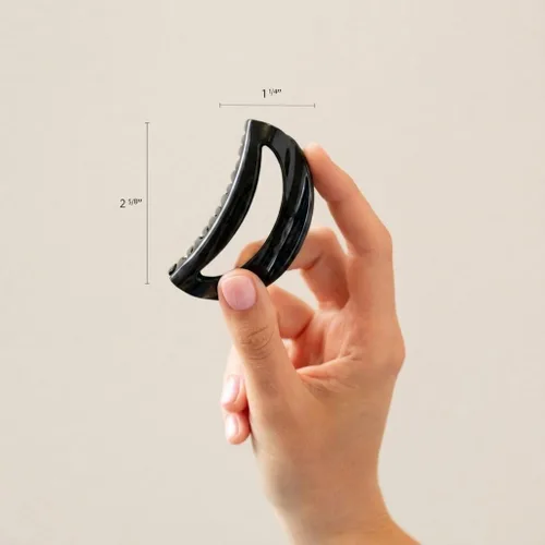 Vista 5 de France Luxe Belle Clip de pinza curva, funciona con la mayoría de tipos de Negro