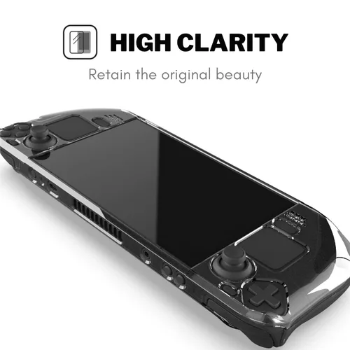 Vista 5 de Crystal Clear Cover Hard Case for Steam Deck Gaming Console PC Protective Kits SteamDeck Updated Version