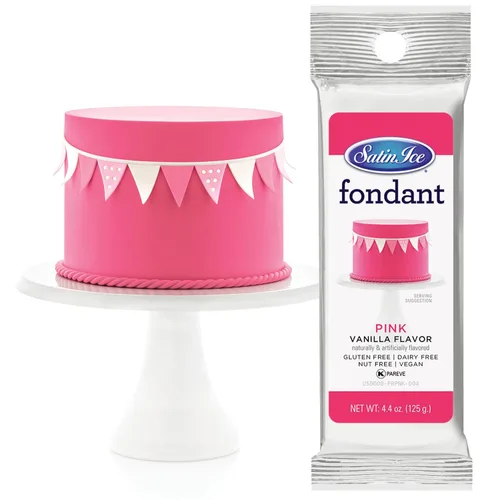 Vista 17 de Fondant de satén de Satin Ice para decorar pasteles, negro (4.4 onzas)
