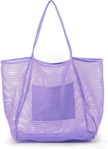 Vista 12 de Bolso de hombro para mujer Hoxis de malla, para la playa