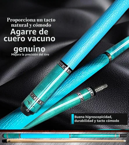 Vista 2 de Tai ba cues Taco de billar profesional de madera canadiense de 19, 20, 21 onzas, rosa, azul, verde, naranja