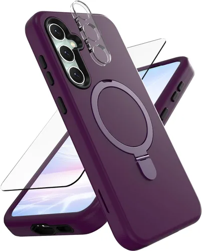 Vista 11 de Funda Magnética Diseñada para Samsung Galaxy S23 FE, con Protector de Pantalla + Protector de Lente de Cámara + Soporte, Funda para Galaxy S23 FE 5G