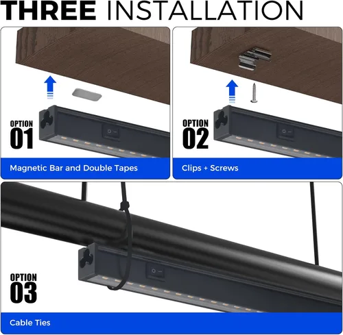 Vista 7 de Barrina Luces de crecimiento T5, lámpara de crecimiento de 1 pie para plantas de interior de espectro completo, bombillas LED de cobertura negra
