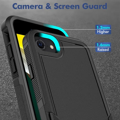 Vista 83 de Jeylly Funda para iPhone SE/Funda para iPhone 5S, Exterior de Plástico Duro que Absorbe Golpes + Interior de Silicona de Goma Defensor contra