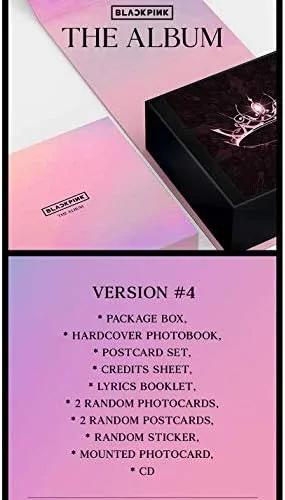 Vista 2 de Blackpink 1er álbum completo The Album (versión 4) (incluye juego de tarjeta fotográfica transparente Blackpink)