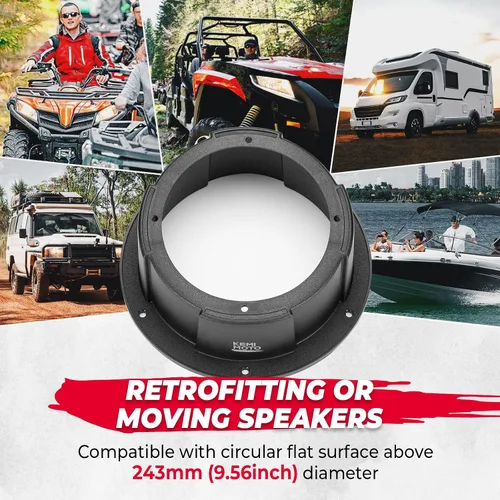 Vista 3 de KEMIMOTO - Carcasa para altavoces en ángulo de 6.5 pulgadas, 1 unidad Universal Speaker Pod for 6.5" Box, Compatible with UTVs, RVs, Cars, Boats